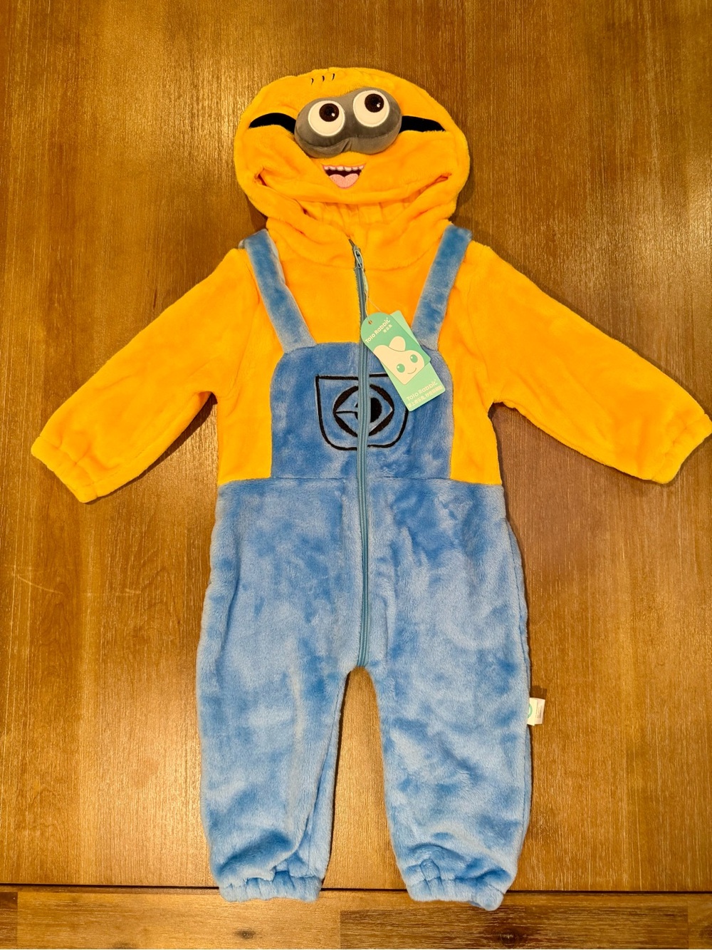 NWT Tolo Rabbit Minions Costume Hooded Plush Full Zip Sz 18-24 months (90/52)
